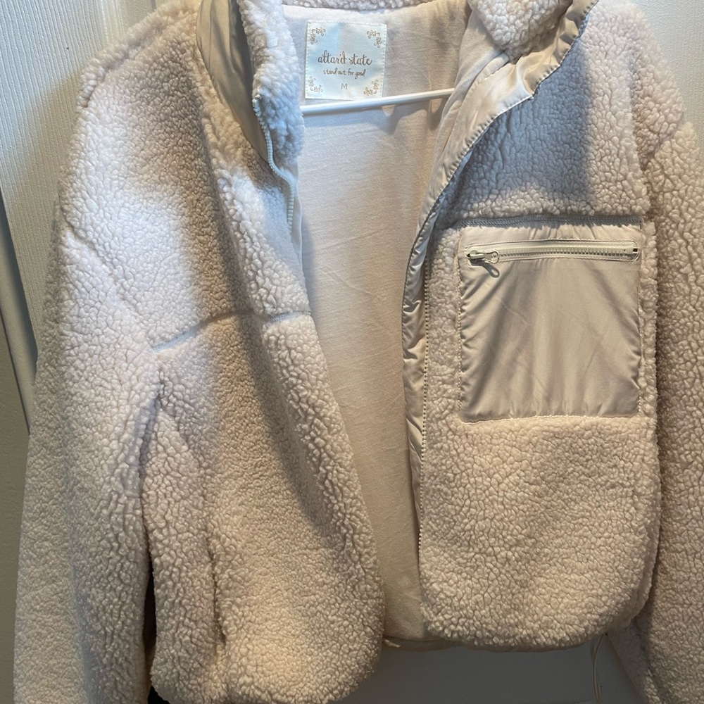 Ivory Sherpa Jacket - Picture 2 of 8
